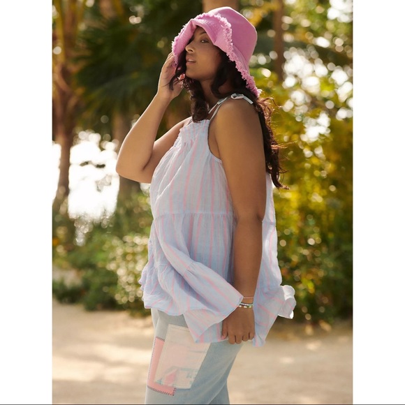 Anthropologie Maeve Gauzy Tiered Tunic Tank - NWT - SZ (L) - Picture 8 of 16